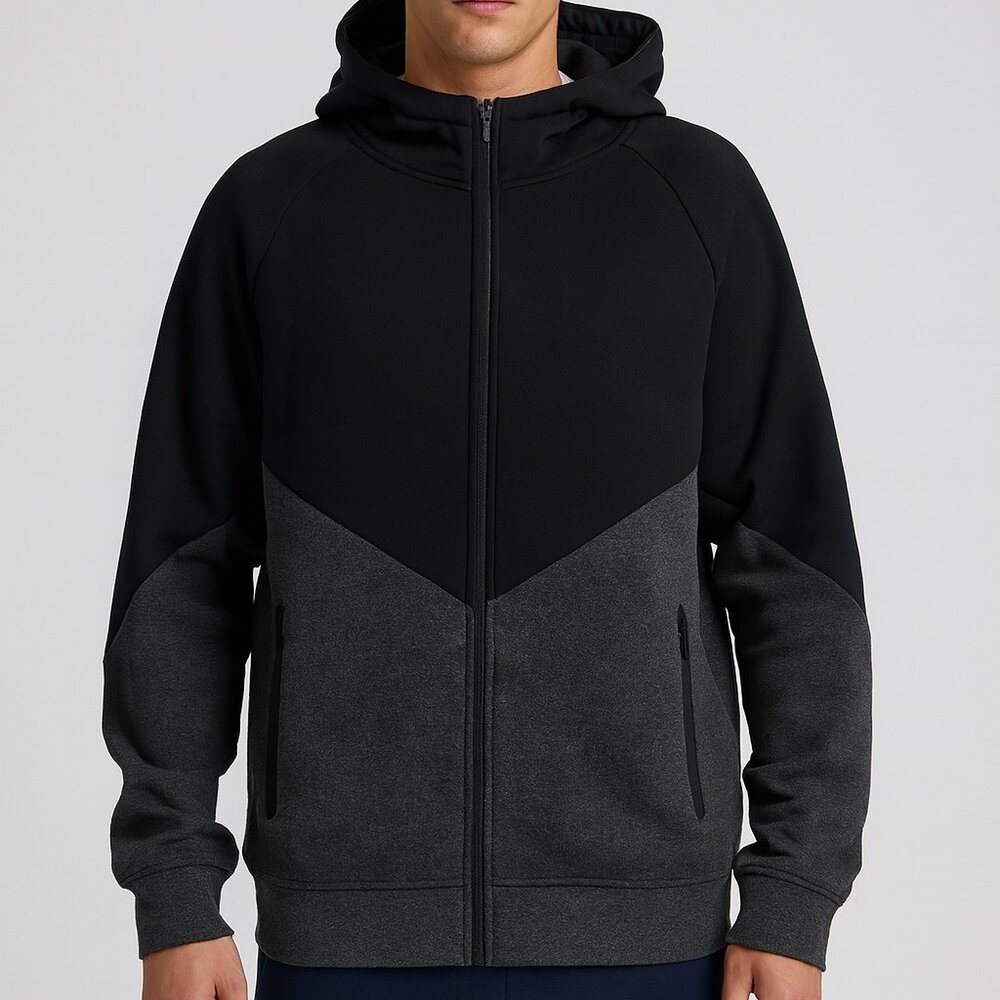 Cougar Sport Performance Black & Grey Fleece Hoodie XL NWT